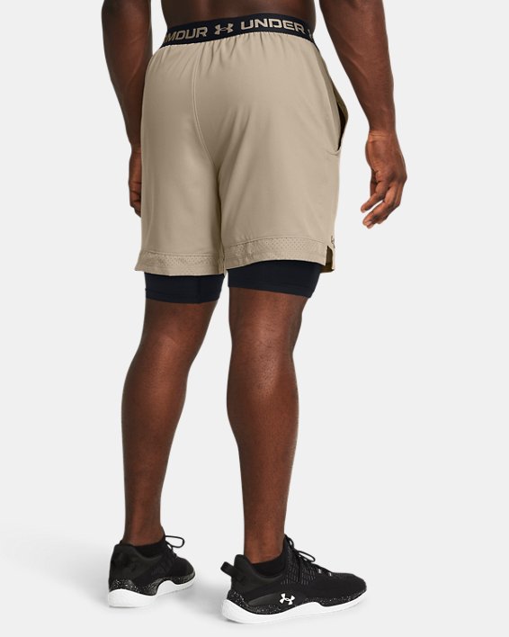 Men's UA Vanish Woven 2-in-1 Shorts, Brown, pdpMainDesktop image number 1